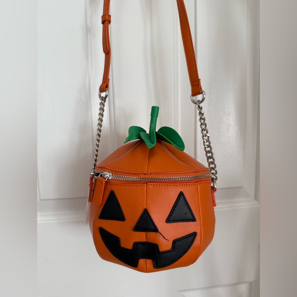 Mad Engine Fine By Me Pumpkin Purse Pre Owned